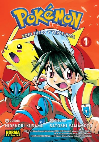 Manga- Pokémon N°13. Rojo fuego y verde hoja 1- Norma Editorial